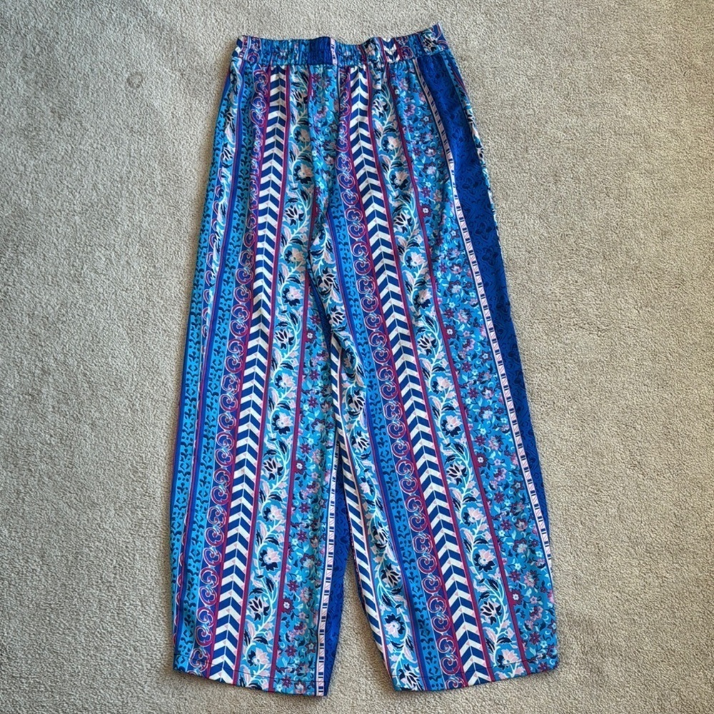 Colorful Patterned Wide-Leg Pants - Picture 5 of 6
